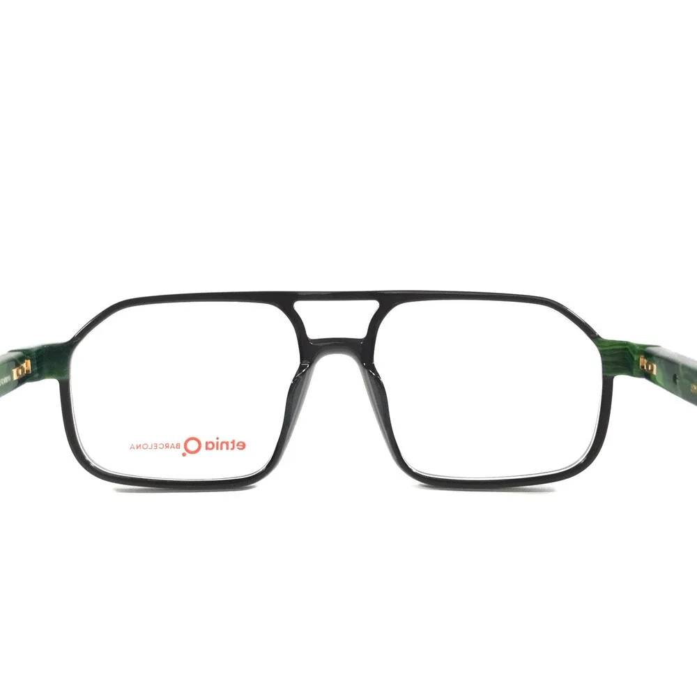 Etnia Barcelona Eyeglasses Frames SYKO BKGR Black Green Full Rim 54-16-138